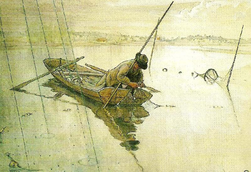 Carl Larsson fisket France oil painting art